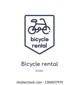 bicycle rental icon from transport outline collection. Thin line bicycle rental icon isolated on white background.