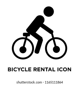 Bicycle rental icon vector isolated on white background, Bicycle rental transparent sign