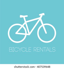 Bicycle rental. Logotype. Symbol.