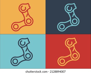 Bicycle Repair Chain Logo Template, Simple Flat Icon of repair,bicycle,bike