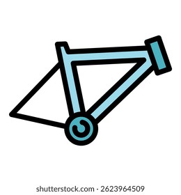 Ícone de quadro de reparo de bicicleta. Contorno bicicleta reparação quadro ícone vetor cor plano isolado