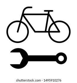 bicycle repair icon vector illustration