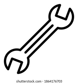 Bicycle repair key icon. Outline bicycle repair key vector icon for web design isolated on white background