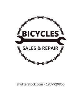 Bicycle repair service logo design