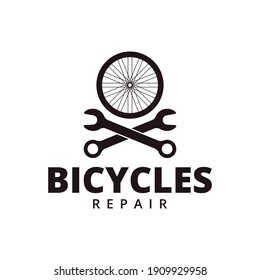 Bicycle repair service logo design