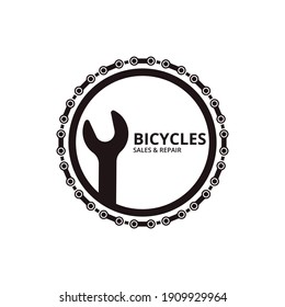 Bicycle repair service logo design