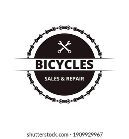 Bicycle Repair Service Logo Design Stock Vector (Royalty Free ...