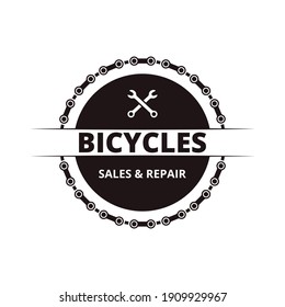 Bicycle repair service logo design