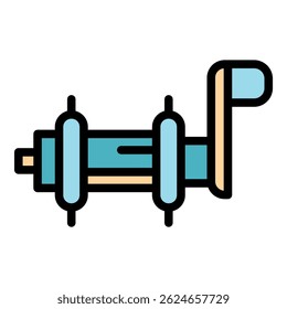 Bicycle repair tool icon. Outline bicycle repair tool vector icon color flat isolated
