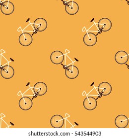 Bicycle Retro Background Sport Vector Seamless Pattern