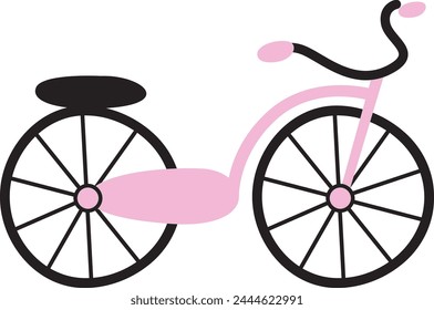 Ilustración vectorial de garabato retro de la bicicleta