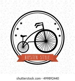 bicycle retro hipster style vector illustration design