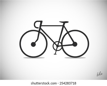 Bicycle retro Icon Symbol, Vector illustration