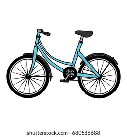 bicycle retro isolated icon