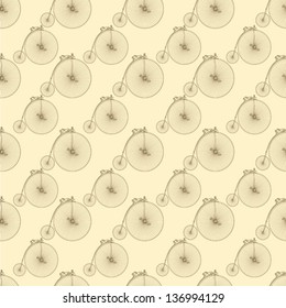 bicycle retro seamless background