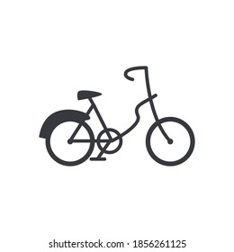 bicycle retro with tire guard on white background vector illustration design