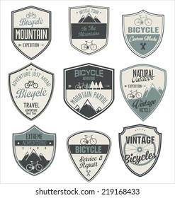 Bicycle retro vintage badge collection