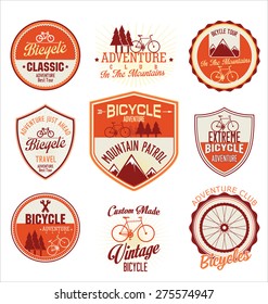 Bicycle retro vintage badge collection