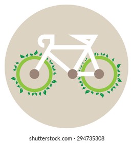 Bicycle ride for Green Eco Vector, illustration.