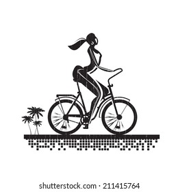 Bicycle ride. Vector format