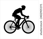 Bicycle rider cyclist silhouette vector icon