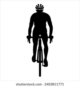 Bicycle rider cyclist silhouette vector icon