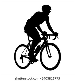 Bicycle rider cyclist silhouette vector icon