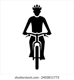 Bicycle rider cyclist vector icon