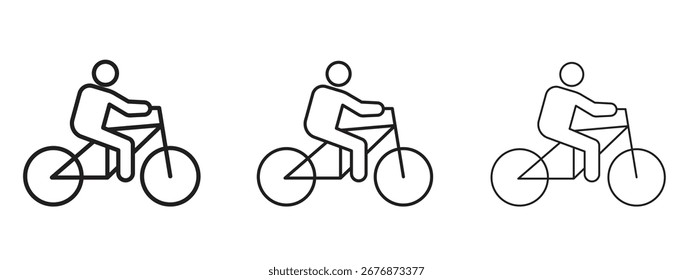 Symbol für Fahrradfahrer. Einfache Elementgrafik. Kann für Web und Mobile verwendet werden.