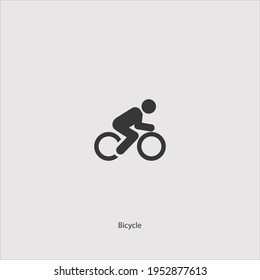 bicycle rider icon vector isolated on white background