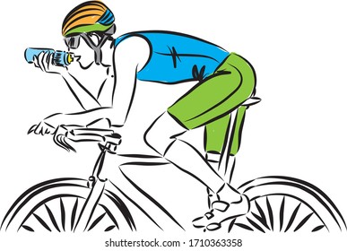 bicycle rider man vector illustration