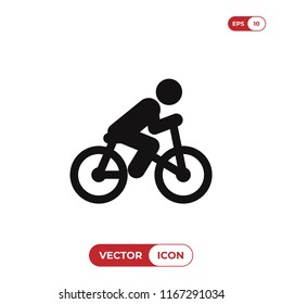 Bicycle rider vector icon