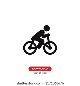 Bicycle rider vector icon