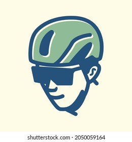 bicycle rider vintage design line, perfect for logo, icon, print and etc