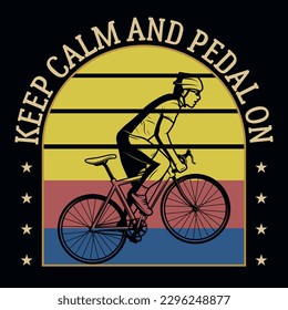 Bicycle rider vintages tshirt design vector design 