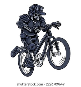 Viajero en bicicleta con fondo blanco