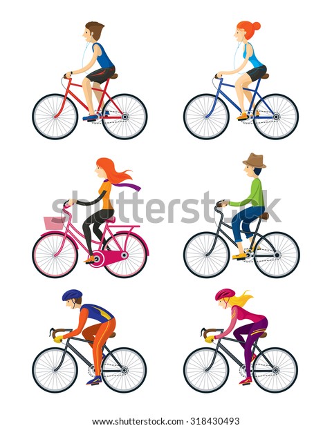 Bicycle Riders, Man, Woman, People, Lifestyle,\
Cycling, Riding, Relax,\
Sport