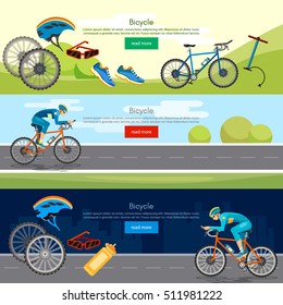 Bicicleta andar banner profissional ciclismo estilo de vida ativo atleta passeios um vetor de bicicleta