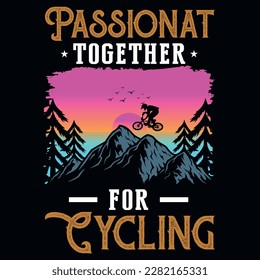 Bicycle riding graphics or typographic tshirt design