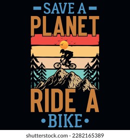 Bicycle riding graphics or typographic tshirt design