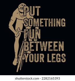 Bicycle riding graphics or typographic tshirt design