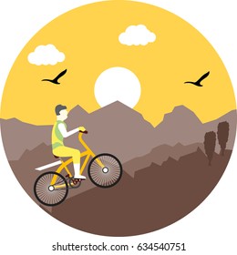 Bicycle riding illustration