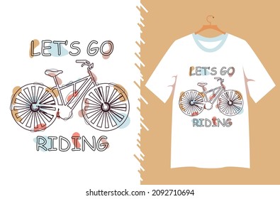 bicycle riding for t shirt design