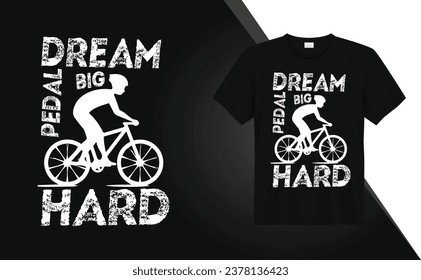 Bicycle riding tshirt design Vector

