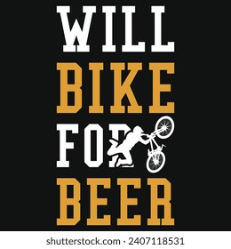 Bicycle riding typography tshirt design
