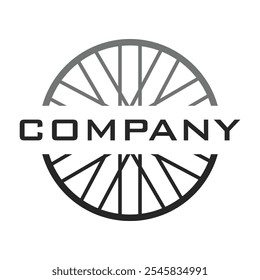 bicycle rim icon logo design template