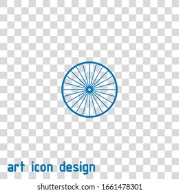 bicycle rim vector icon on white background