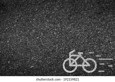 Bicycle road and asphalt background texture with some fine grain in it of vector 