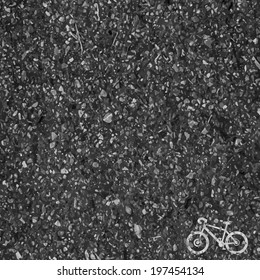 Bicycle road and asphalt background texture with some fine grain in it of vector