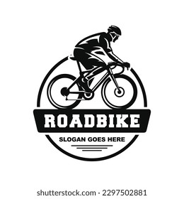 Bicycle. Road bike logo design vector